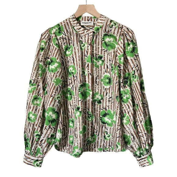 Essential Antwerp Ash Puff Sleeve Shirt Top Size EU 38 US 8/Med - Picture 2 of 6